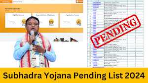 Subhadra Yojana Pending List Status